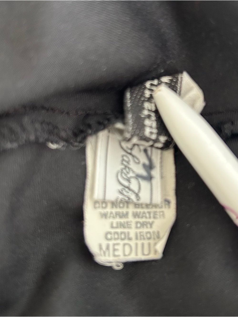 VTG Christian Dior Black Half Slip Skirt Lace Trim Saks Fifth Avenue Size M 27” - Picture 8 of 8